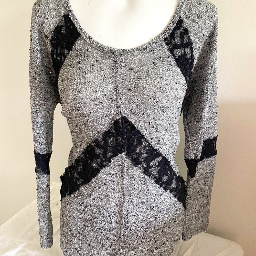 Lace Panel Sweater